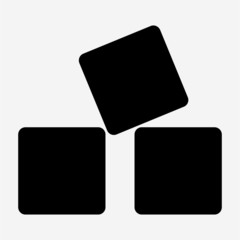 Glyph alphabet block pixel perfect vector icon