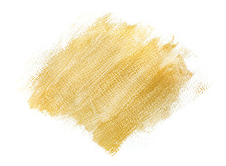 golden watercolor stain on white background	