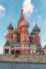 Fototapeta na wymiar Famous St Basil's Cathedral in Red Square in Moscow