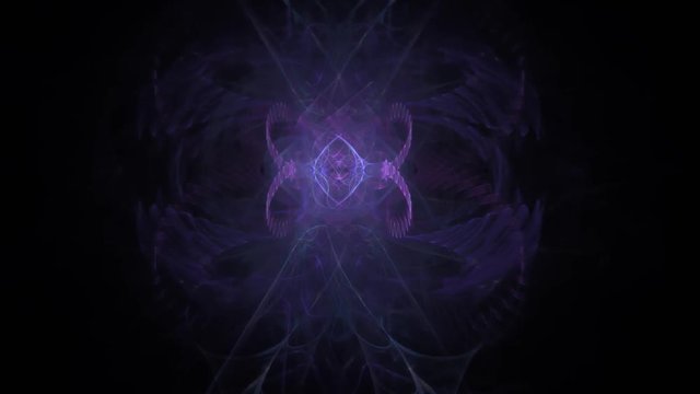 Abstract fractal forms morph and oscillate (Loop)