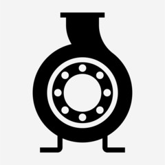 Glyph centrifugal pump pixel perfect vector icon