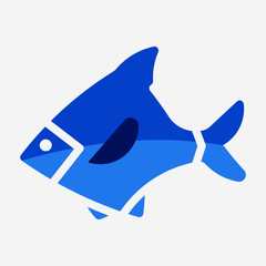 Fototapeta premium Flat Ponyfish pixel perfect vector icon