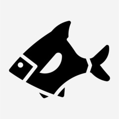 Glyph Ponyfish pixel perfect vector icon