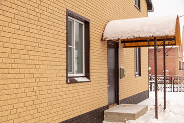 Canopy on the porch in winter