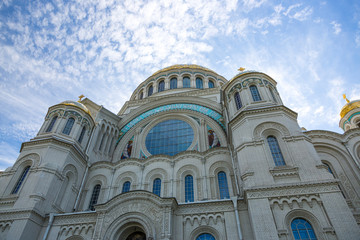 Obraz premium Facade of the Naval Nikolsky Cathedral in Kronstadt