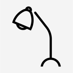 Outline reading lamp pixel perfect vector icon