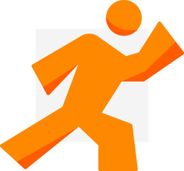 Flat athletics pixel perfect vector icon