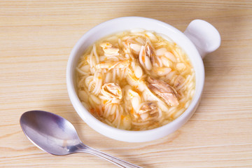 Chicken soup with noodles