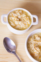 Chicken soup with noodles