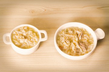 Chicken soup with noodles