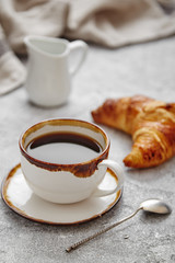 hot cup of morning coffee