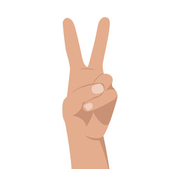 hand gestures , vector illustration ,flat style ,
