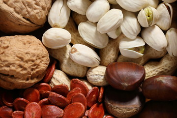 many nuts on the table