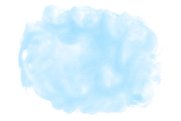 Very light blue designed abstract watercolor background, design template.