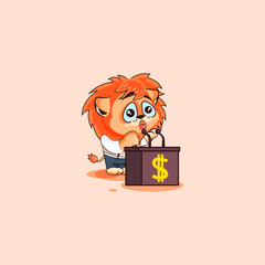 lion sticker emoticon orator speaker © derdy