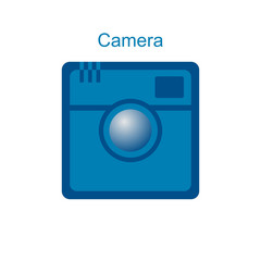 Camera icon. Flat vector illustration. Trendy symbol for website design, web button, mobile app.