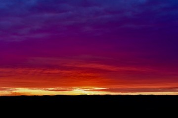 sunrise over the hills