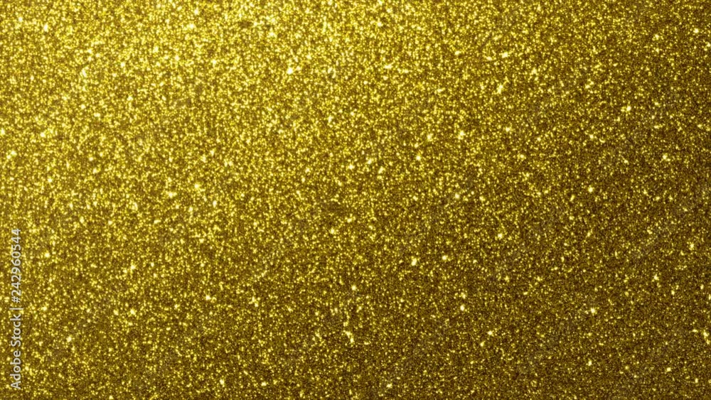 Wall mural golden glimmered seamless loop abstract motion background