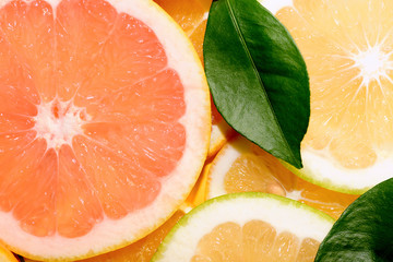 Fototapeta na wymiar Mixed citrus fruit background