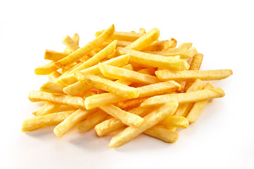 Pile of french fries in close-up