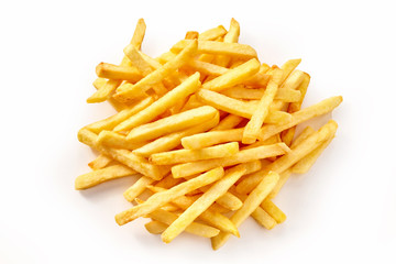 Pile of french fries from above