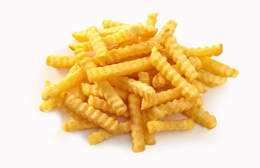 Stack of rippled fries