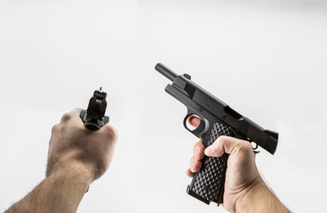 first person shooter pistol