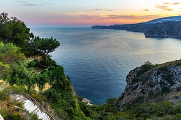 Obraz premium Spain's coast in the evening light