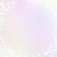 White heart love confettis. Valentine's day vignet