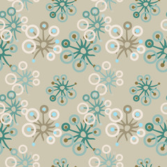 Dandelion seamless pattern.