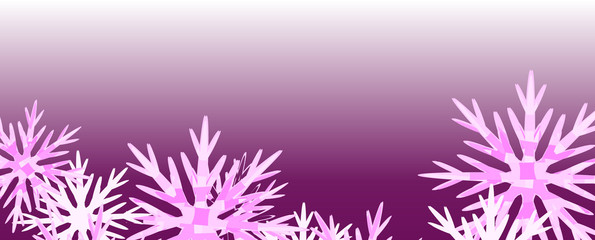 Christmas card with snow flakes.