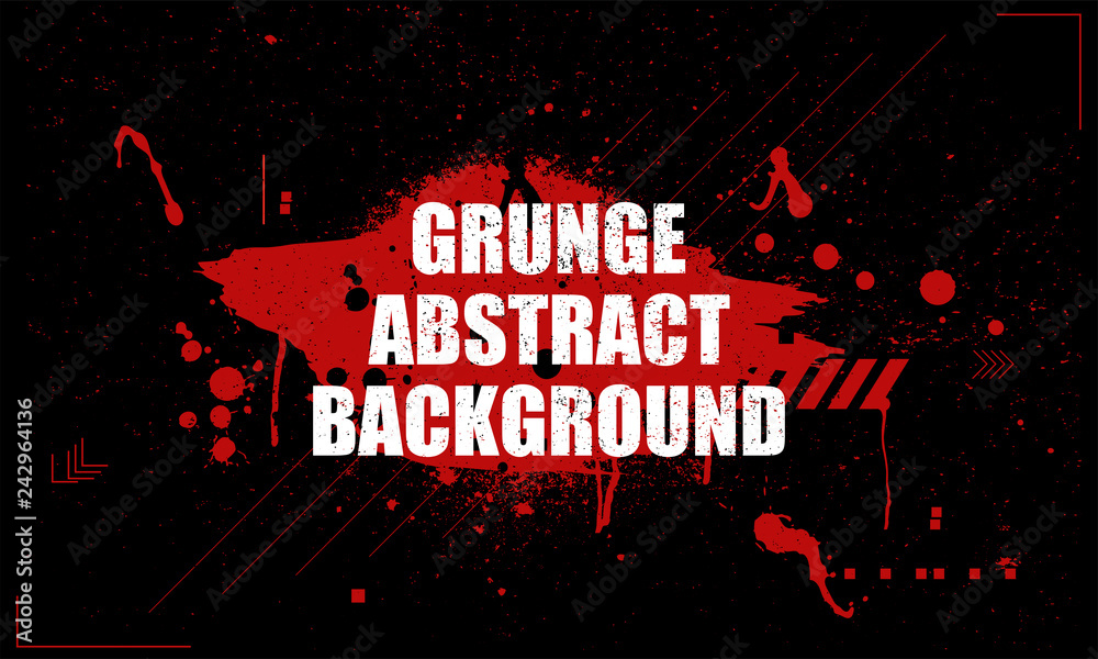 Poster Bright abstract background with explosion of colored splashes. Vector illustration in grunge dirty style 