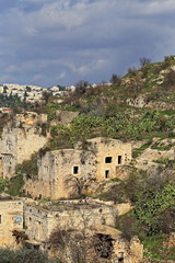ancient ruins of old town in israel
