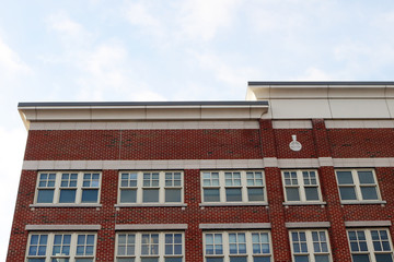 Urban industrial brick office factory work building 
