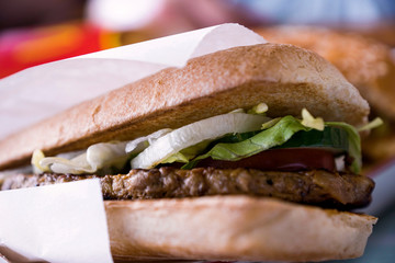 sandwich with meat and onions