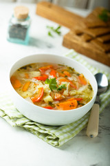 Homemade vegetable soup