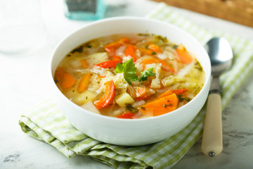 Homemade vegetable soup