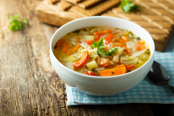Homemade vegetable soup