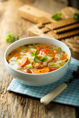 Homemade vegetable soup