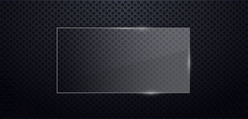 Vector glass frame. Isolated on transparent background. Vector illustration, eps 10