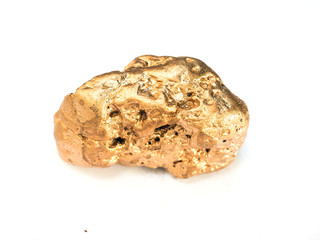 macro Gold ore in the boulder , precious stone