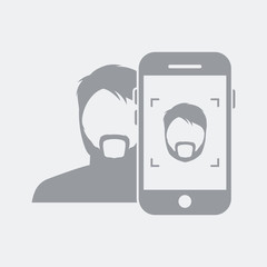 Smartphone photo of bearded man