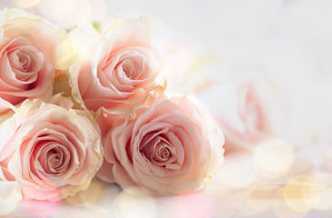 Obraz na płótnie Canvas Flower composition with roses.