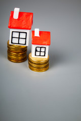 Small houses on the coins