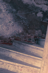 Naklejka premium Old dirty staircase