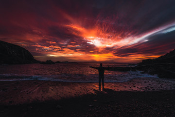 Atardecer increíble en la playa