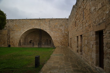 Fototapeta na wymiar Courtyard in Larnaca historical fortress