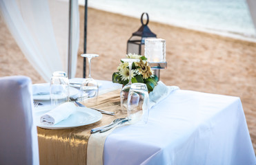 Romantic table setting