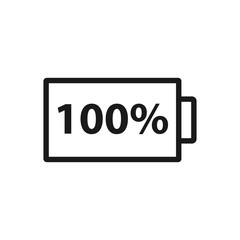 Battery icon or logo in modern line style. High quality gray outline pictogram for web site design and mobile apps. Vector illustration on a white background.