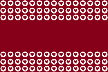 seamless pattern from white hearts on a red background. Valentine's day
